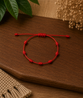 Pulsera 7 nudos Roja