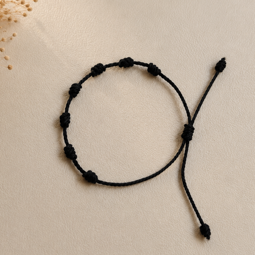 Pulsera 7 nudos Negra