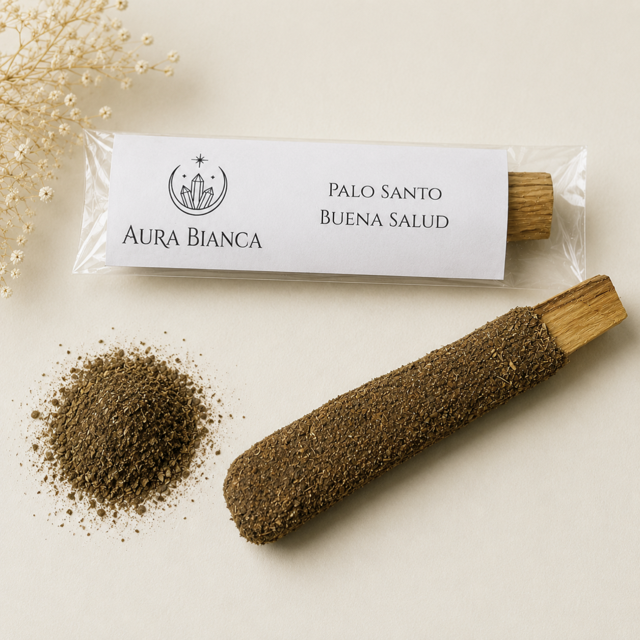 Palo Santo revestido "Buena Salud"