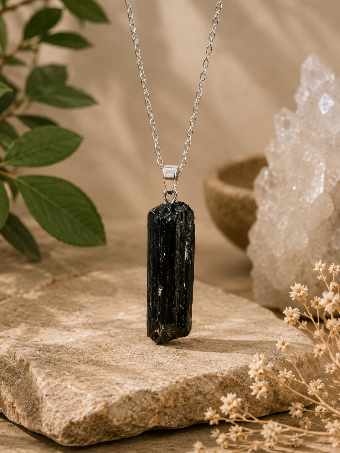 Colgante de Turmalina negra