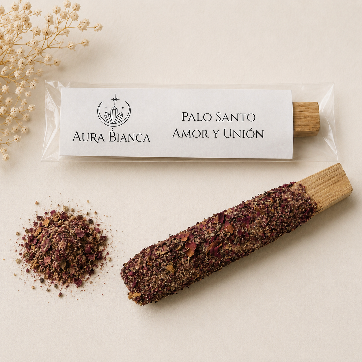 Palo Santo revestido "Amor y Unión"